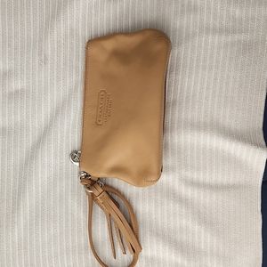 Coach leather wristlet